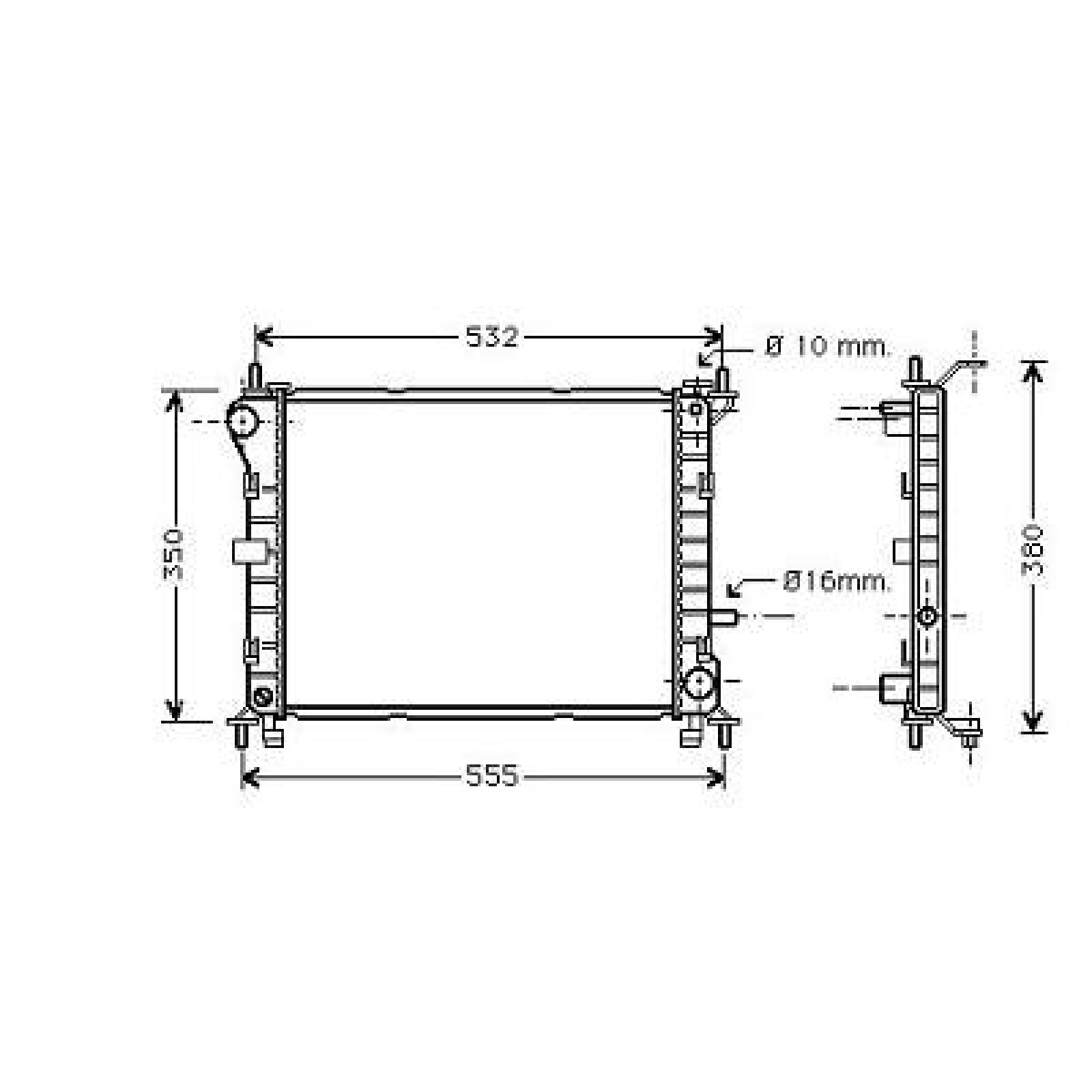 Radiador, arrefecimento do motor para Ford Focus 01-04