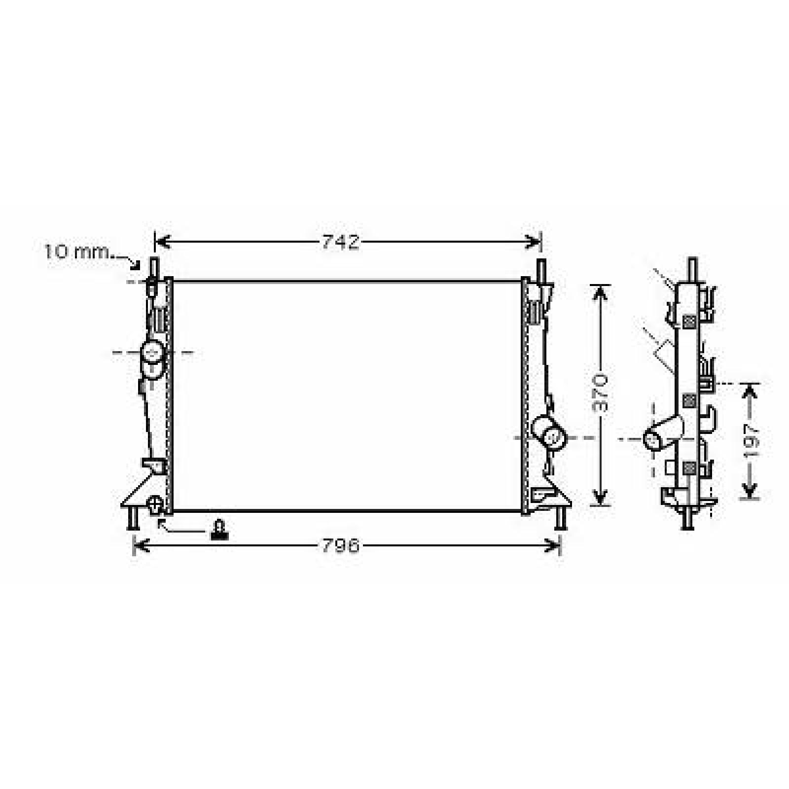 Radiador, arrefecimento do motor para Ford C-Max 07-10