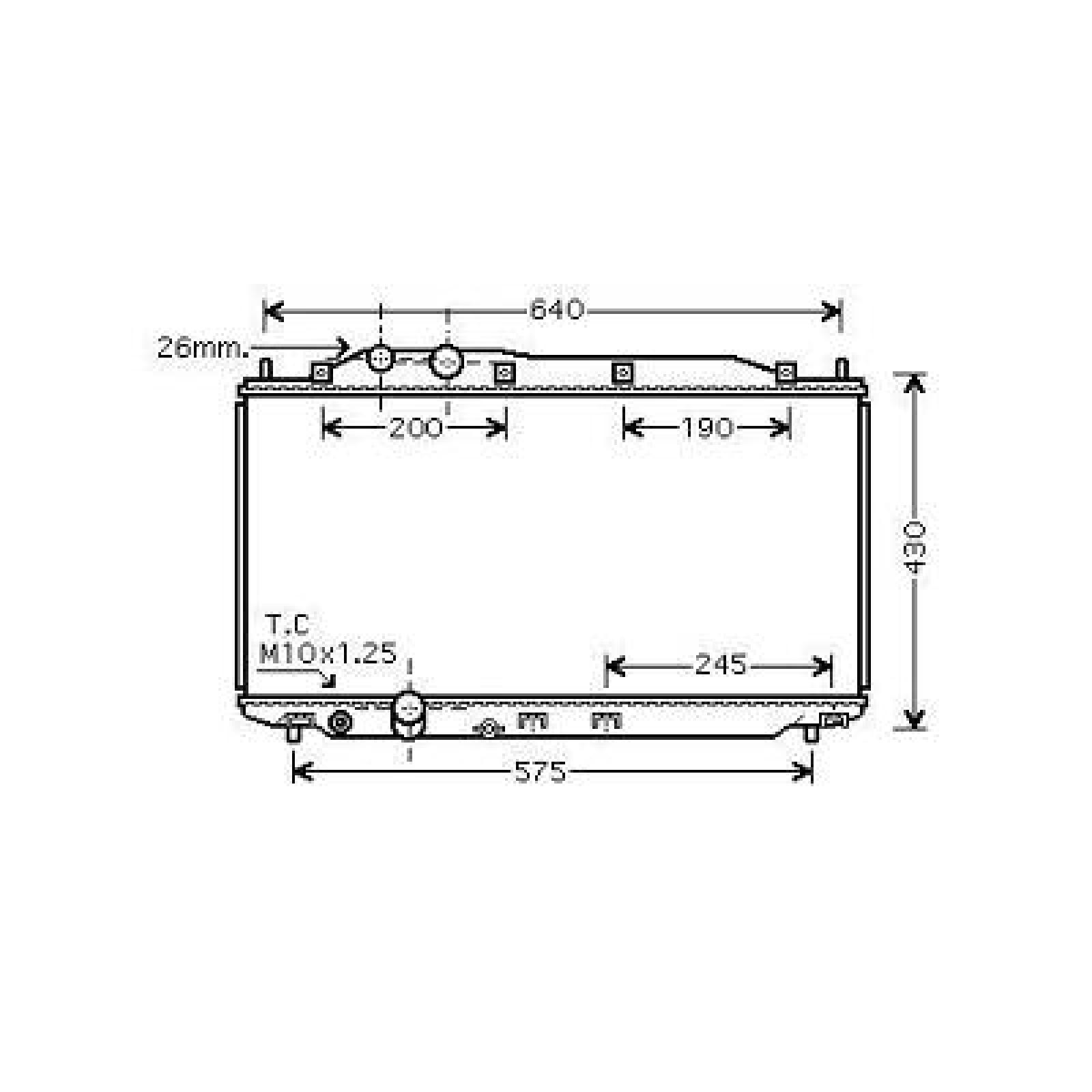 Radiador, arrefecimento do motor para Honda Civic 3/5 Hatchback 05-12
