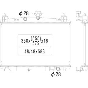 Radiador, arrefecimento do motor para Mazda 2 07-15