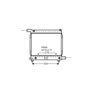 Radiador, arrefecimento do motor para Mercedes 200-300E (W124) 85-93