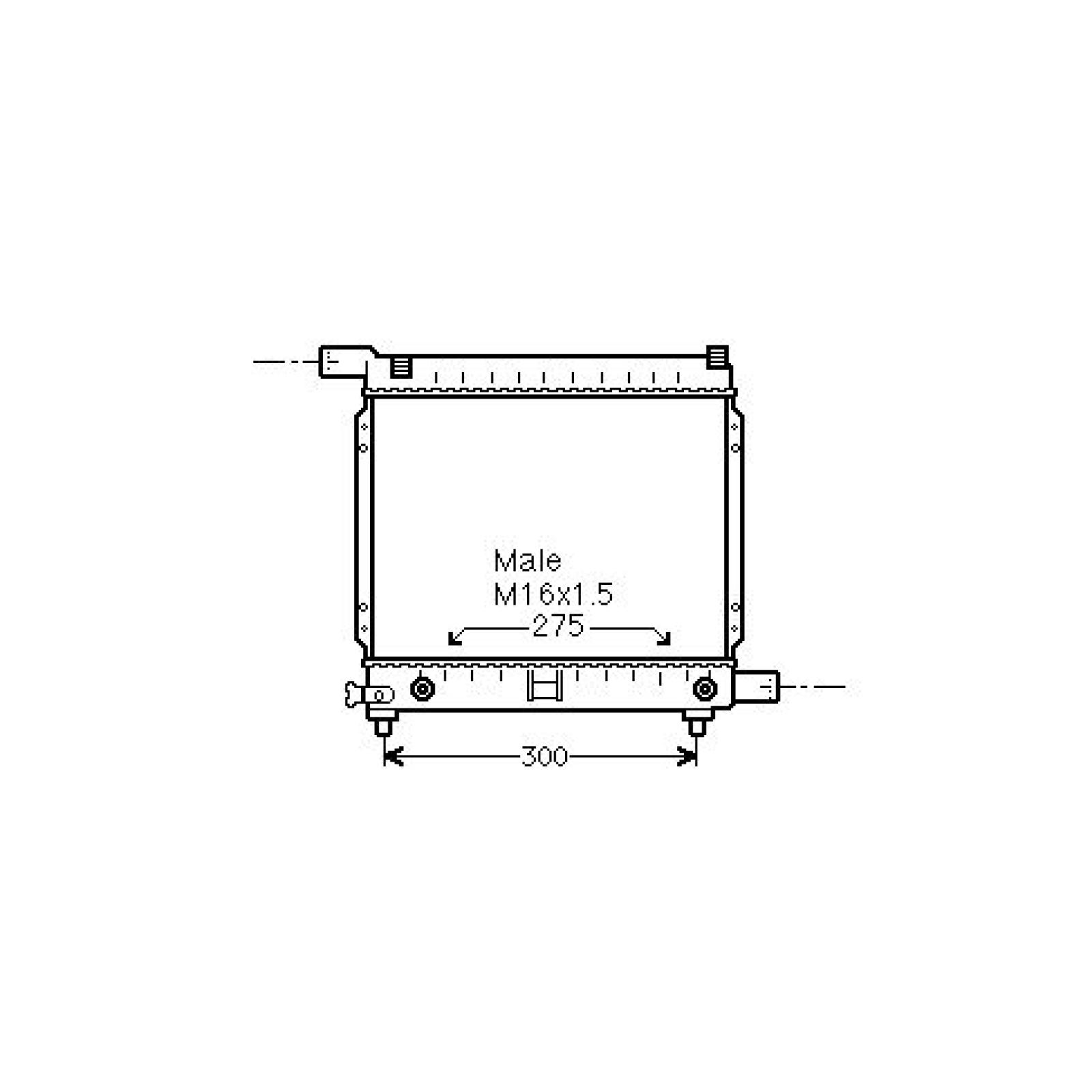 Radiador, arrefecimento do motor para Mercedes 190E/D (W201) 82-93