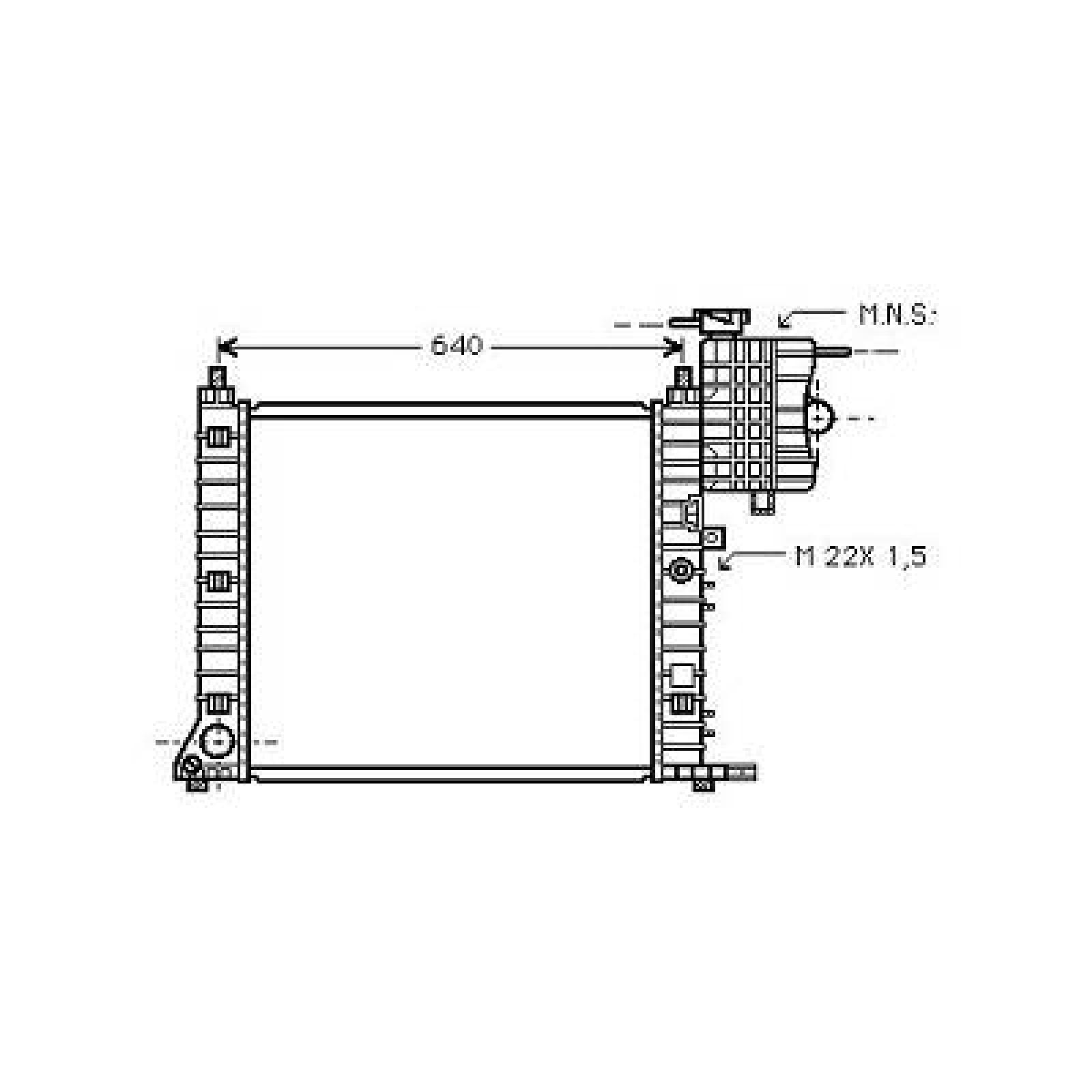 Radiador, arrefecimento do motor para Mercedes Vito VAN/V-Class 96-03