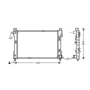 Radiador, arrefecimento do motor para Mercedes CLK 200-500 C209 02-09