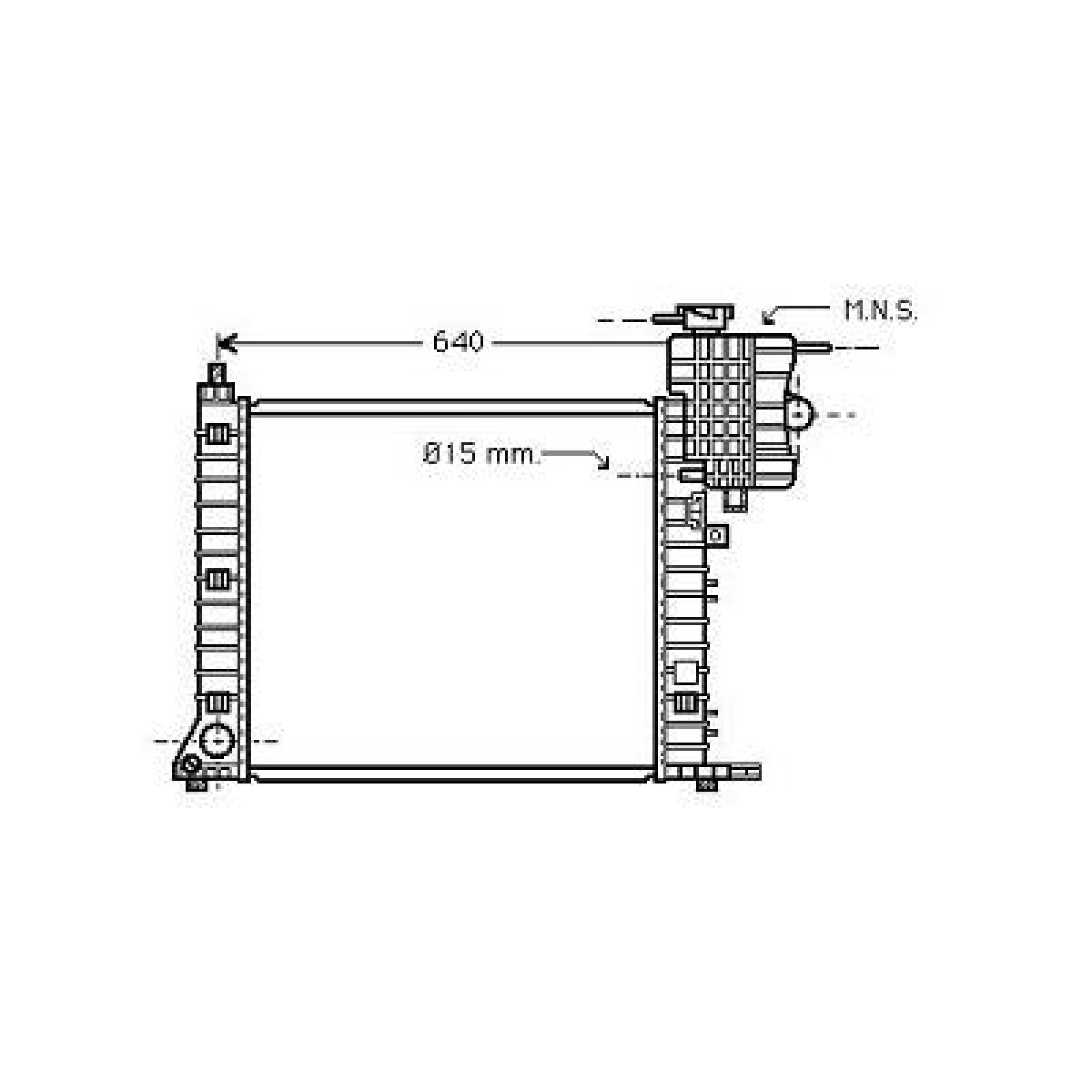 Radiador, arrefecimento do motor para Mercedes Vito VAN/V-Class 96-03