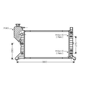 Radiador, arrefecimento do motor para Mercedes Sprinter 00-06