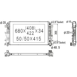 Radiador, arrefecimento do motor para Mercedes Sprinter 06-13