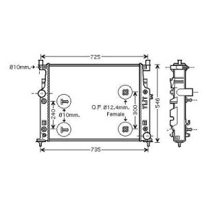 Radiador, arrefecimento do motor para Mercedes Classe M (W164) 08-11