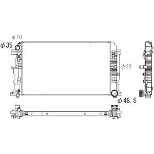 Radiador, arrefecimento do motor para Volkswagen Crafter 06-16