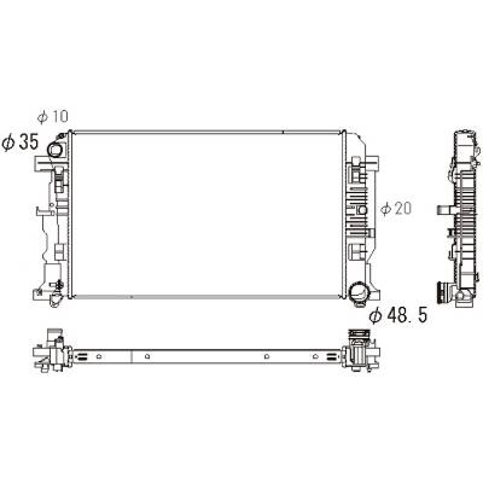 Radiador, arrefecimento do motor para Volkswagen Crafter 06-16