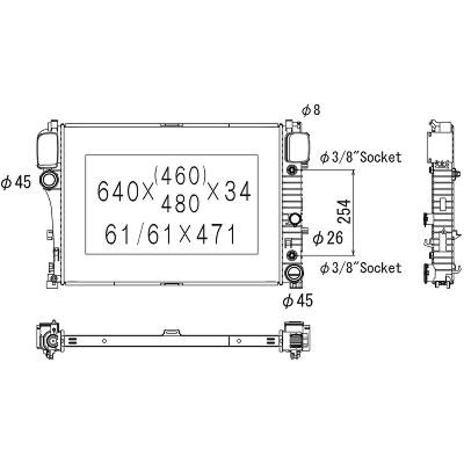 Radiador, arrefecimento do motor para Mercedes Classe S W221 05-09