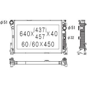 Radiador, arrefecimento do motor para Mercedes Classe C W204 07-11