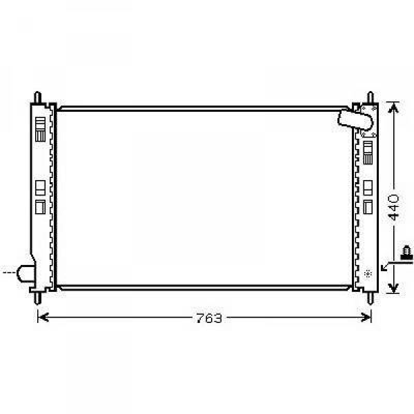 Radiador, arrefecimento do motor para Mitsubishi Outlander 07-10