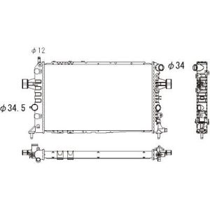 Radiador, arrefecimento do motor para Opel Zafira 99-05