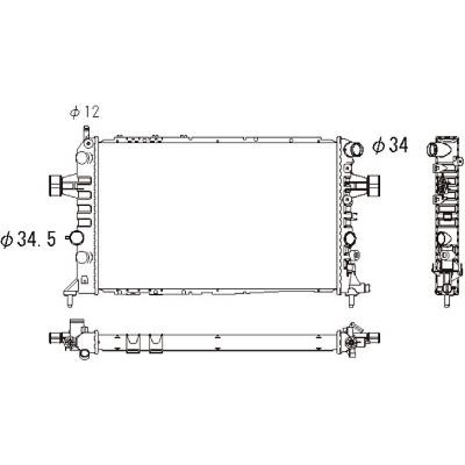 Radiador, arrefecimento do motor para Opel Astra G 97-04