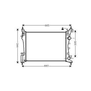 Radiador, arrefecimento do motor para Opel Corsa D 3/5 portas 06-11