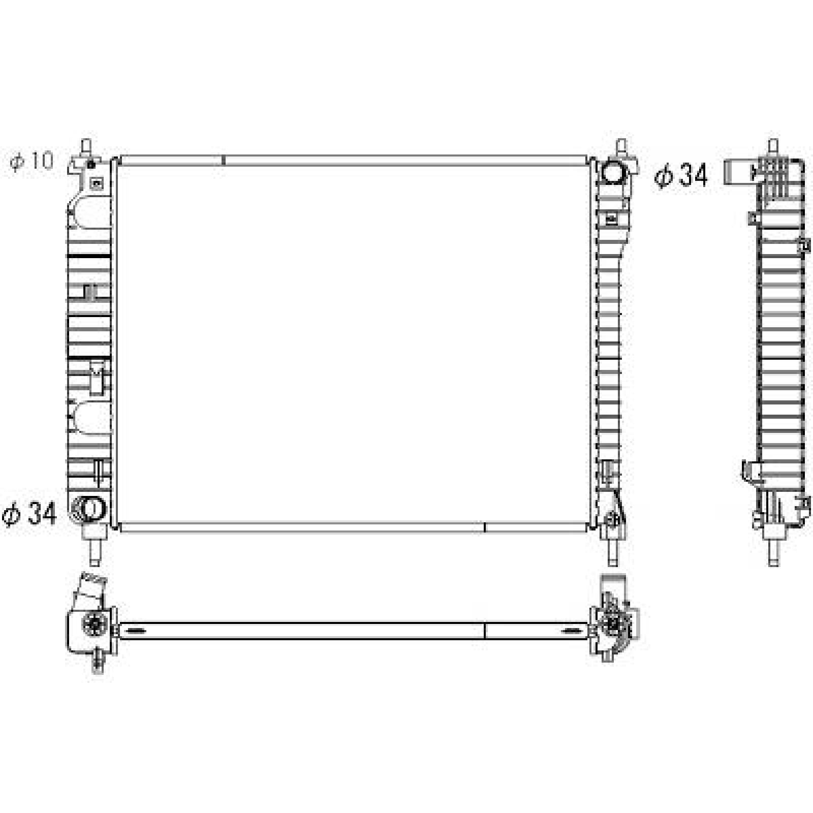 Radiador, arrefecimento do motor para Opel Antara 07-10