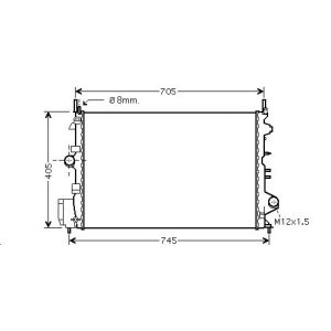 Radiador, arrefecimento do motor para Fiat Croma Berlina/Carrinha 05-07