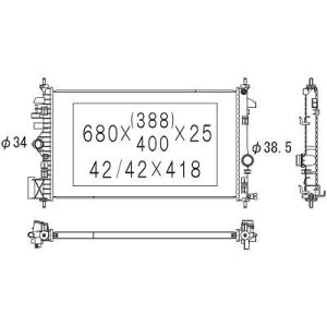 Radiador, arrefecimento do motor para Opel Insignia Berlina/Sportstourer 13-17