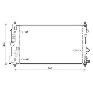 Radiador, arrefecimento do motor para Opel Astra J 09-12