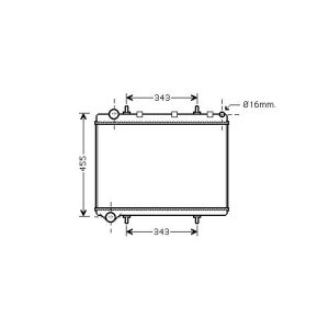 Radiador, arrefecimento do motor para Citroen C4/Grand Picasso 06-10