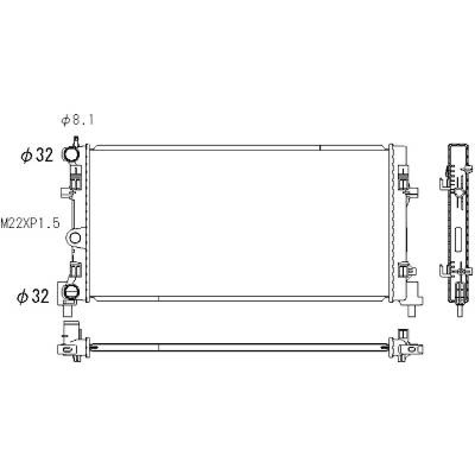 Radiador, arrefecimento do motor para Seat Ibiza Berlina/Sportcoupe 08-12