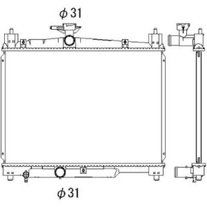 Radiador, arrefecimento do motor para Toyota Yaris 99-03