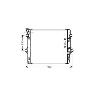 Radiador, arrefecimento do motor para Toyota Landcruiser Prado 02-07