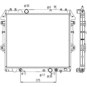 Radiador, arrefecimento do motor para Toyota Hilux (KUN) 05-11