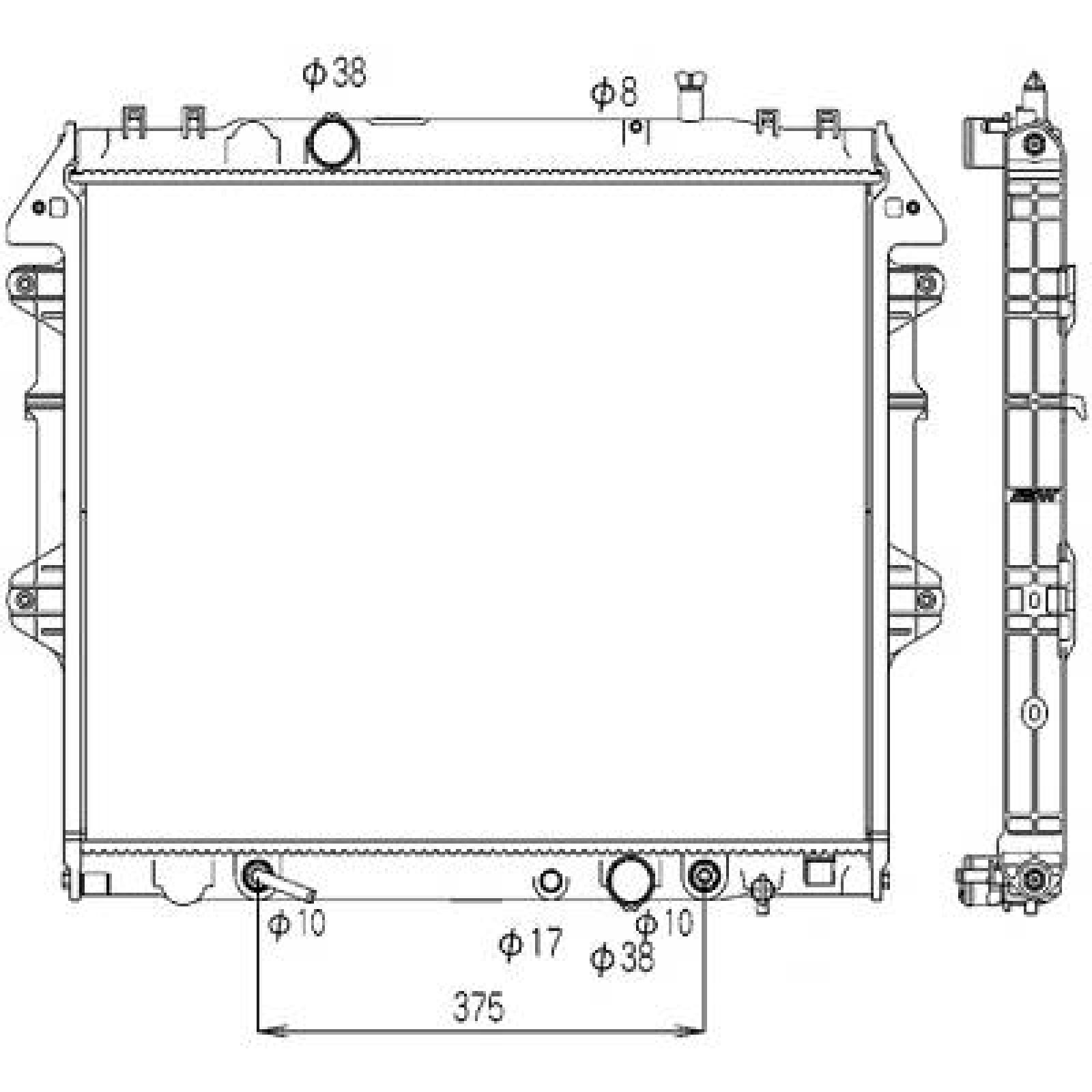 Radiador, arrefecimento do motor para Toyota Hilux (KUN) 05-11