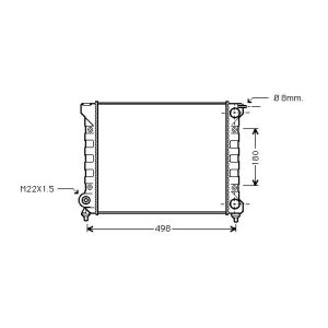 Radiador, arrefecimento do motor para Volkswagen Golf II (Typ191) 83-91