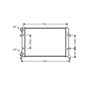 Radiador, arrefecimento do motor para Seat Toledo 04-09