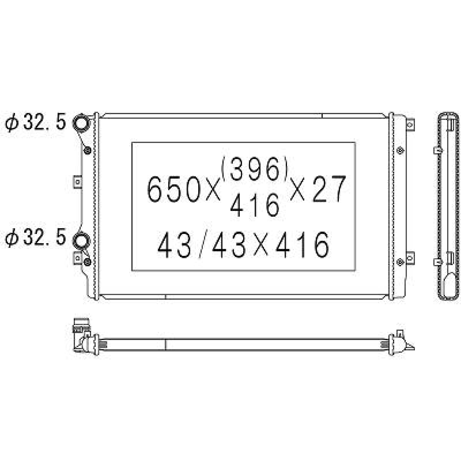 Radiador, arrefecimento do motor para Volkswagen Golf VI GTI/GTD 08-12