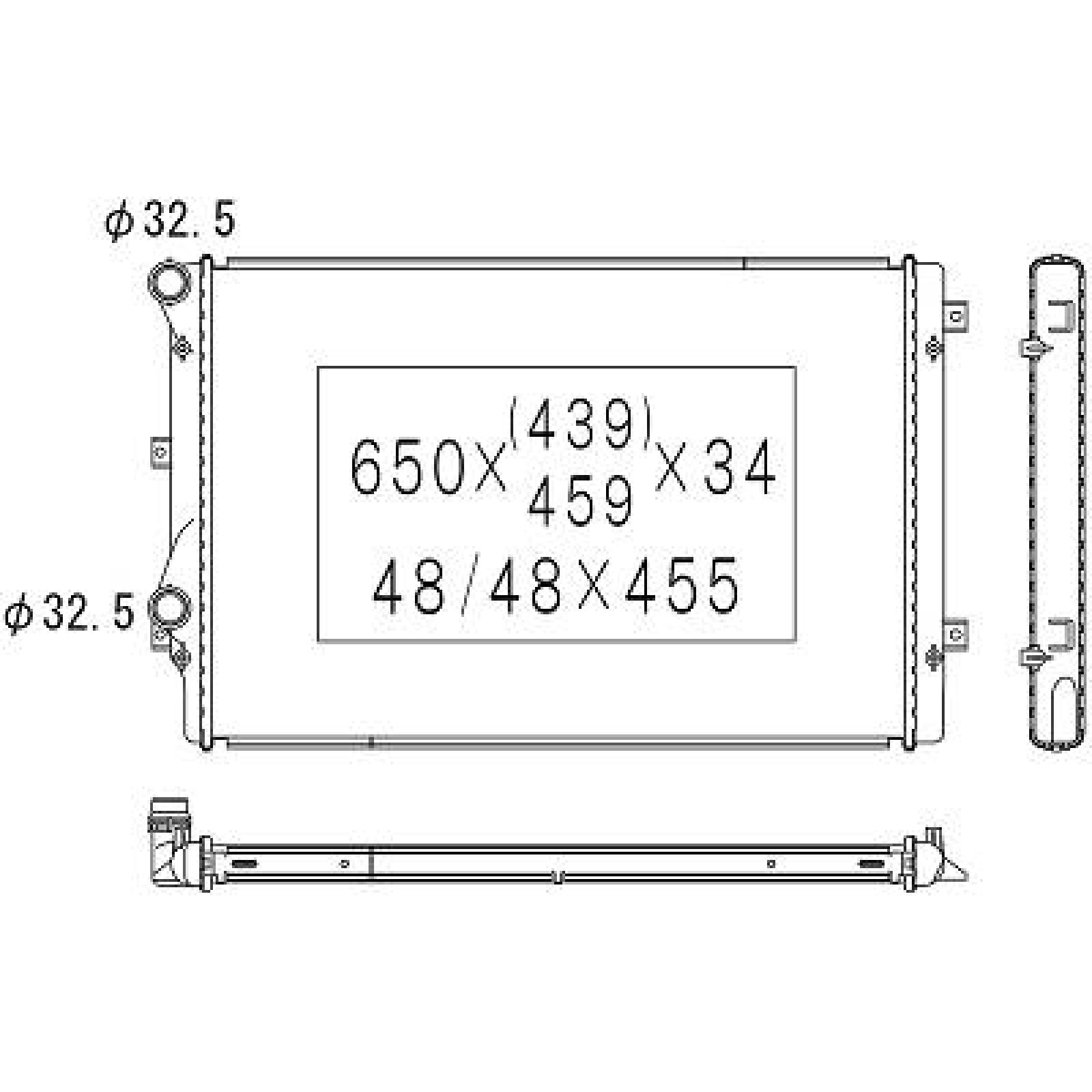 Radiador, arrefecimento do motor para Volkswagen Touran 06-10