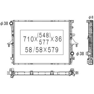 Radiador, arrefecimento do motor para Volkswagen Touareg 02-06