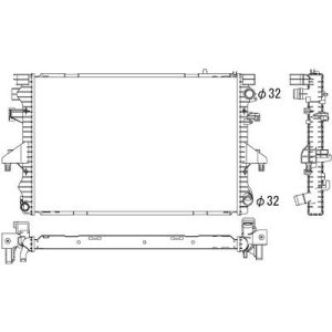 Radiador, arrefecimento do motor para Volkswagen T5 Transporter 03-09
