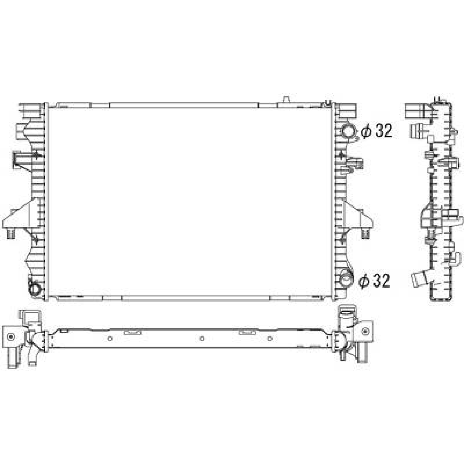 Radiador, arrefecimento do motor para Volkswagen T5 Transporter 03-09