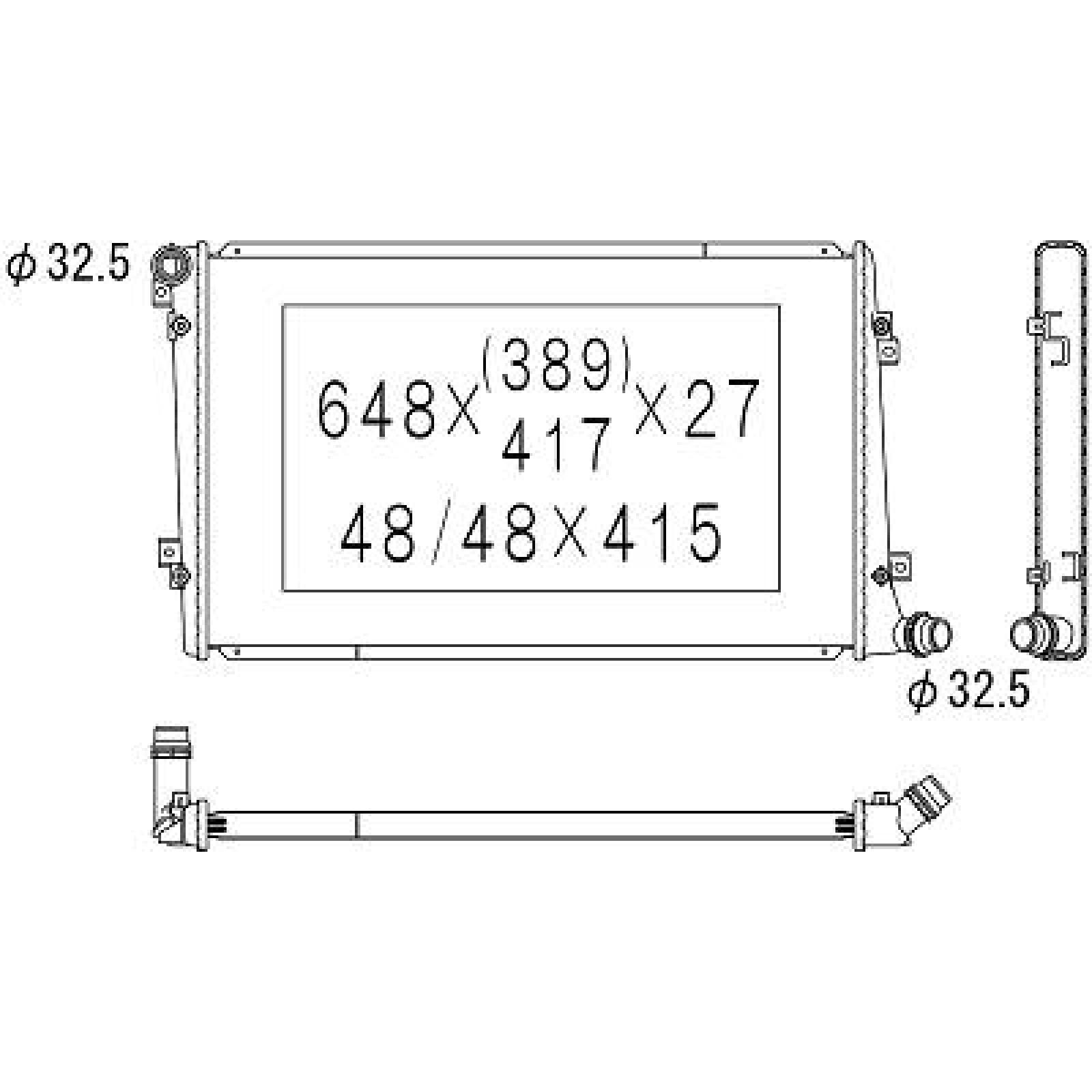 Radiador, arrefecimento do motor para Seat Toledo 04-09