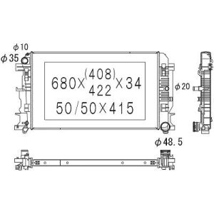 Radiador, arrefecimento do motor para Volkswagen Crafter 06-16