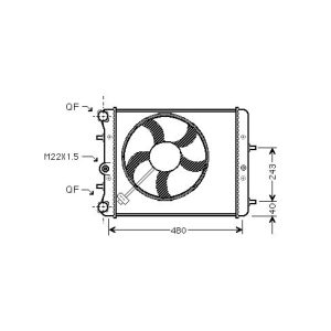 Radiador, arrefecimento do motor para Skoda Fabia 3/4/5 portas/Carrinha 15-18