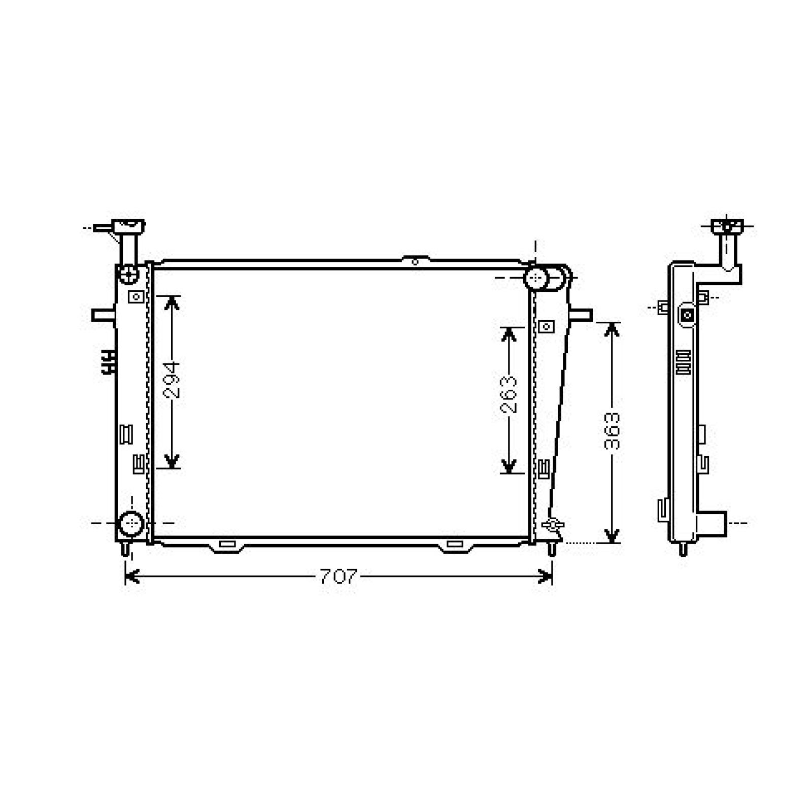 Radiador, arrefecimento do motor para Hyundai Tucson 04-10
