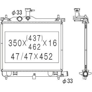 Radiador, arrefecimento do motor para Hyundai I 10 08-11