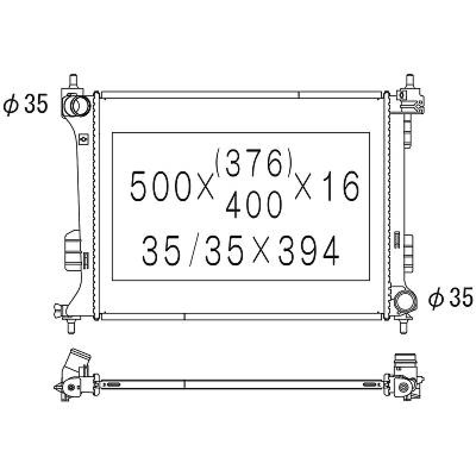 Radiador, arrefecimento do motor para Hyundai I 20 09-12