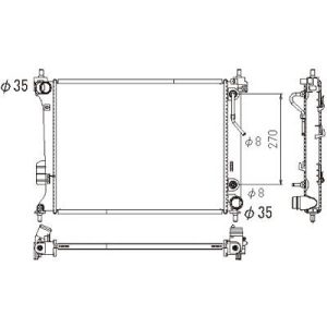 Radiador, arrefecimento do motor para Hyundai I 20 09-12