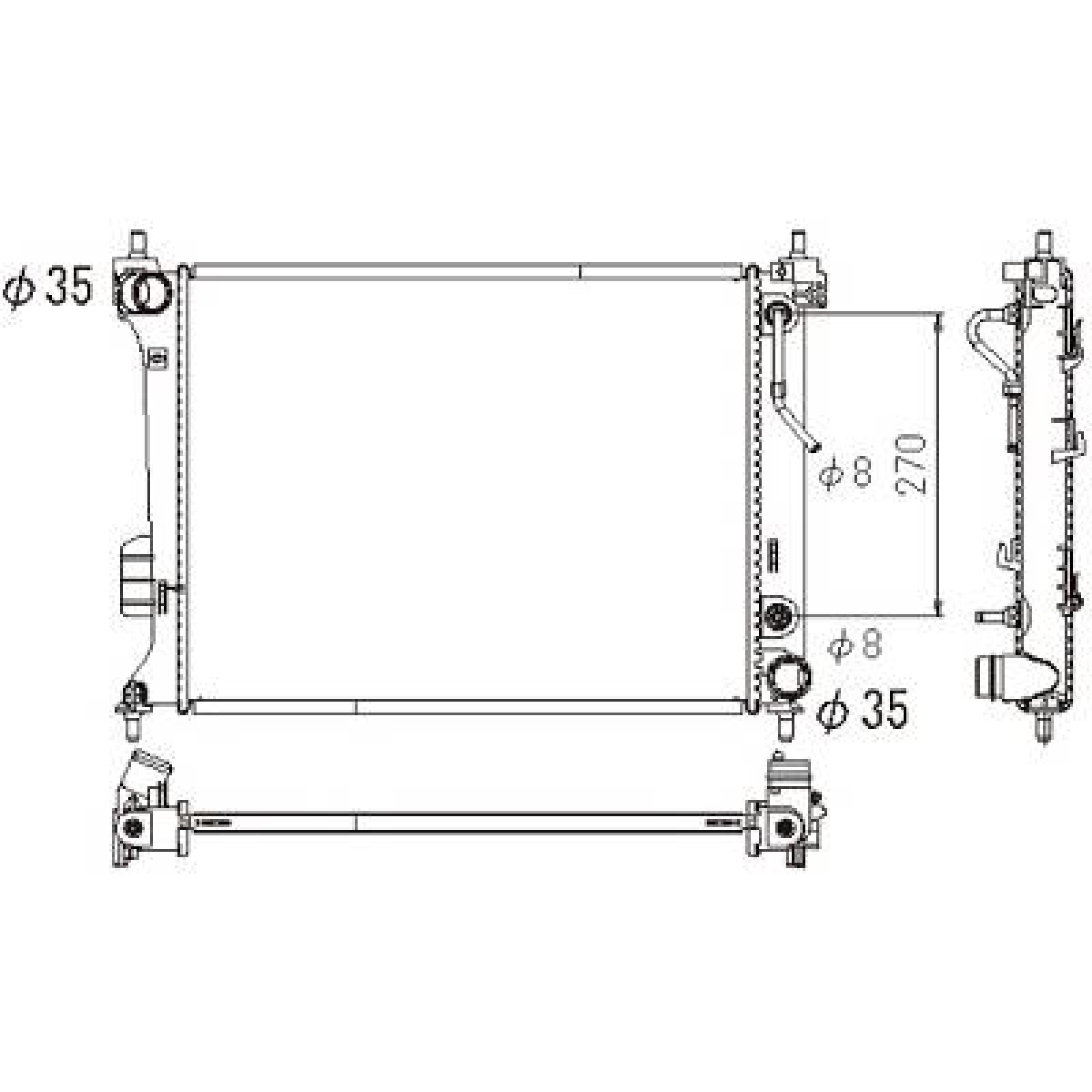 Radiador, arrefecimento do motor para Hyundai I 20 09-12