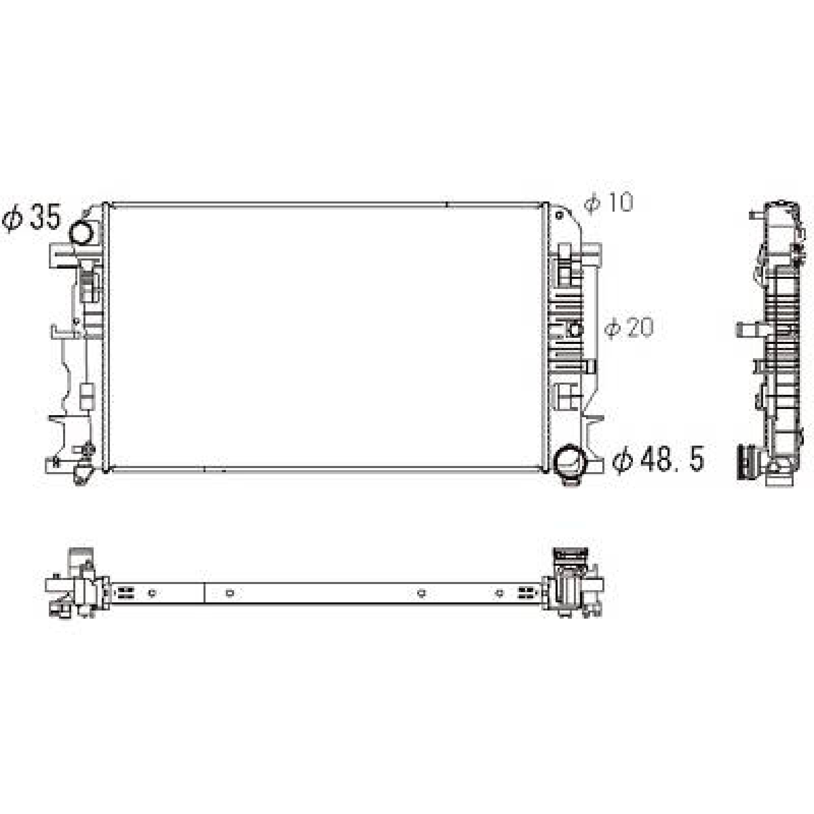 Radiador, arrefecimento do motor para Mercedes Sprinter 13-18