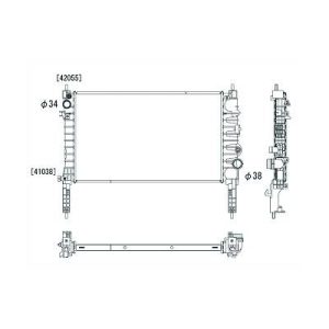 Radiador, arrefecimento do motor para Opel Mokka / Mokka X 1,4