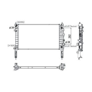 Radiador, arrefecimento do motor para Opel Mokka/X 1,4 Automatik