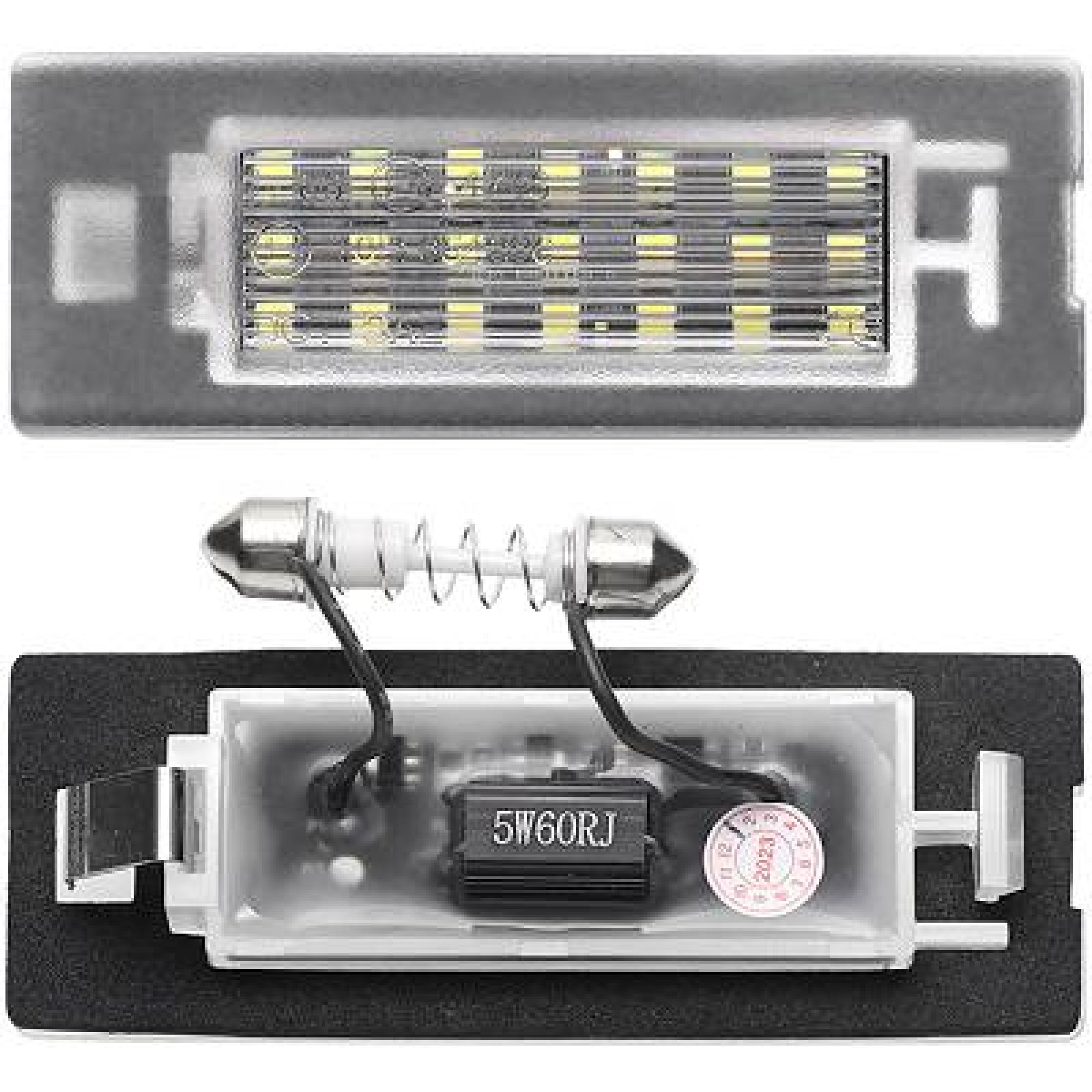 Luz de chapa de matrícula para Fiat Panda 03->>