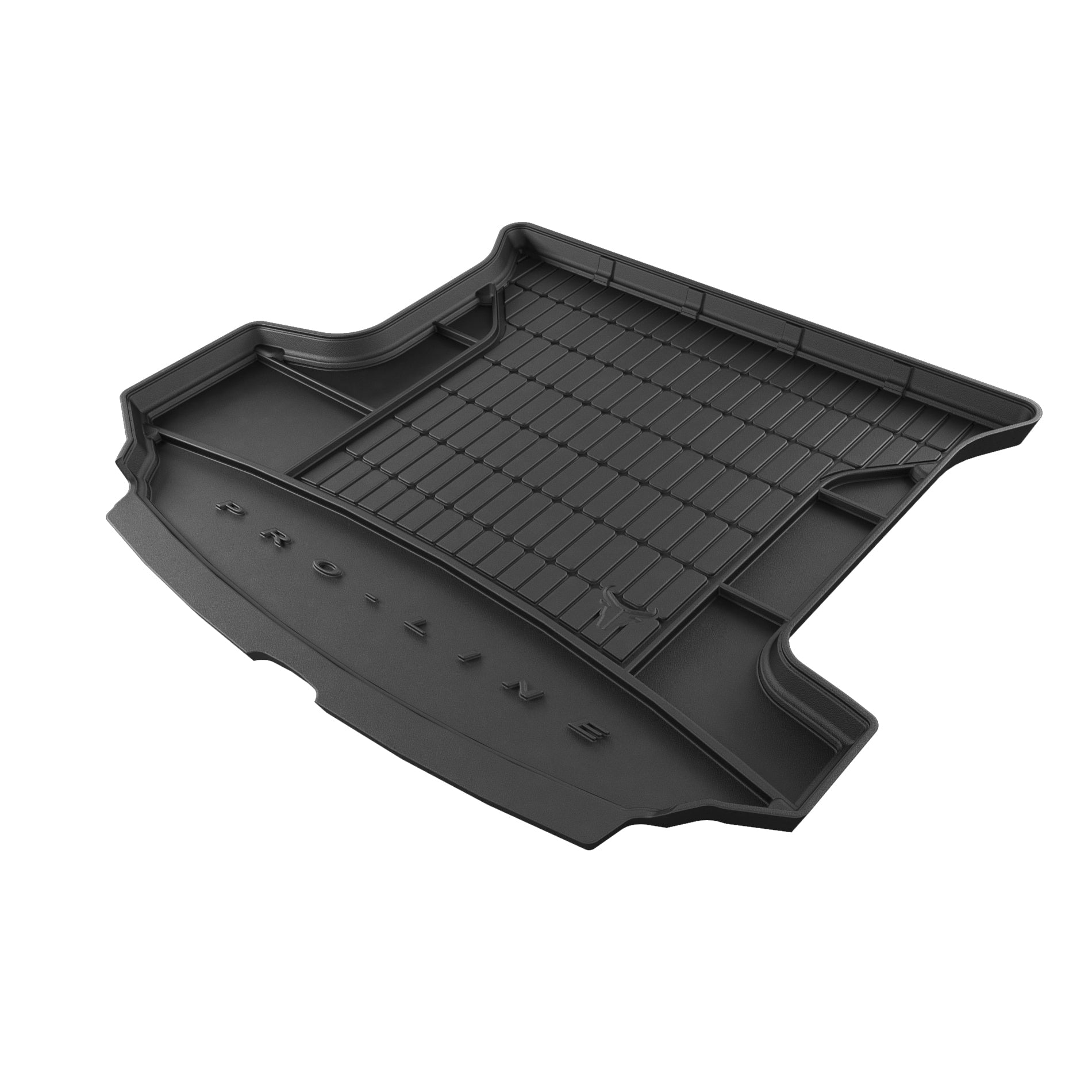 TAPETE BORRACHA P/ MALA PRO-LINE SKODA KODIAQ I SUV 2016-2024 7 LUGARES 3ª FILA REBATIDA COM NICHOS LATERAIS - Image 2
